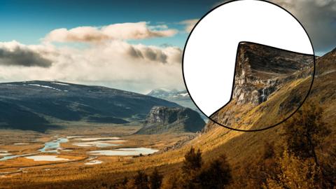 Mount Skierfe outlined showing the inspiration for the Sarek logo